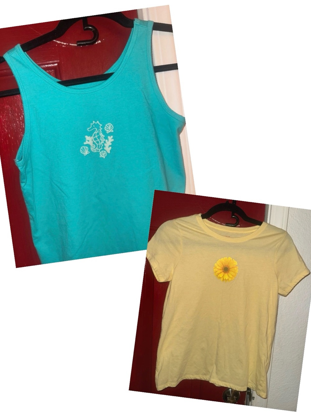 Cat & Jack Teal Tank and Yellow Daisy Tee Set